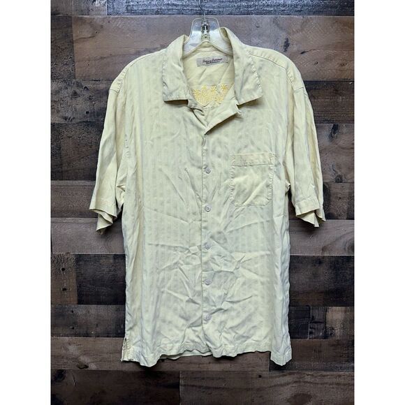 Tommy Bahama Men's‎ Short Sleeve Button Up Size Medium *100% Silk* - Picture 1 of 4